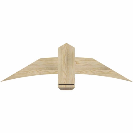 Ekena Millwork Bellingham Rough Sawn Timber Gable Bracket, Douglas Fir, 48"W x 14"H x 4"D x 6"F, 7/12 Pitch GBW048X14X0406BEL00RDF